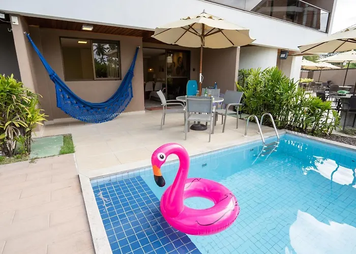 Flat Novíssimo - Térreo - Piscina Privativa - Centrinho Turístico de Porto de Galinhas - 50m da Praia